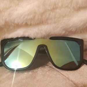 Flight Eyewear Black Sunglasses with Reflective Lenses